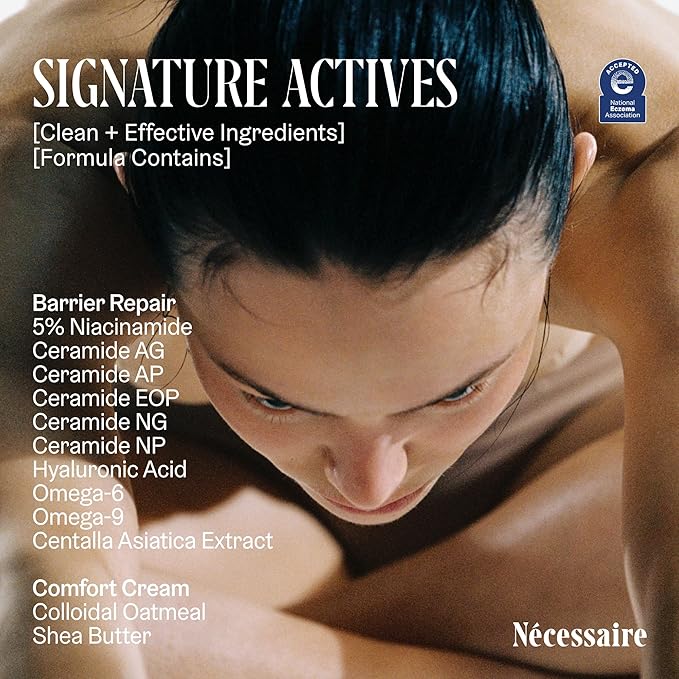 Nécessaire The Body Cream – Fragrance-Free Barrier Repair Body Moisturizer with Niacinamide, Ceramides & Hyaluronic Acid – Rich Hydration for Dry, Sensitive Skin – Dermatologist-Tested – 6.8 oz