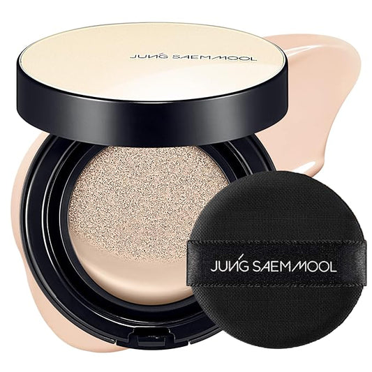 JUNG SAEM MOOL Essential Skin Nuder Cushion 17C Fair Pink 0.49 Fl Oz, No Refill, Natural Radiant Finish Cushion Foundation with Buildable Coverage, Lightweight Texture, Korean Foundation Makeup