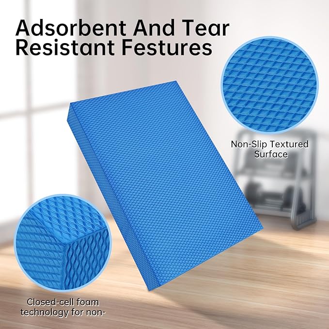 Balance Foam Mat for Physical Therapy Equipment & Strength Stability Training, Slip Resistant Foam Mat for Yoga, Pilates, Meditation