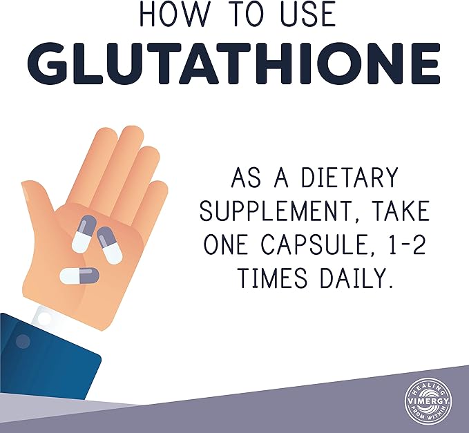 Vimergy Glutathione – Supports Liver Detox* – Superfood for Cellular Health & Antioxidant Support* – Kosher, Vegan & Gluten-Free – 60 Capsules
