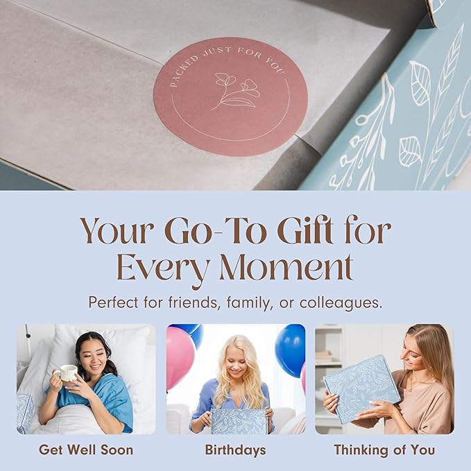 Unboxme Deluxe Birthday Care Package - Fluffy Socks, Mug, Lemon & Ginger Tea Set, Scented Candle & Greeting Card - Birthday Gift Box