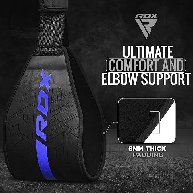 RDX AB Straps for Pull Up Bar Hanging (Pair), Maya Hide Leather, Abdominal Muscle Building Padded Arm Support Slings with D-Ring Strap, Leg Raise Exercise Fitness Workout Strength Training, Men Women