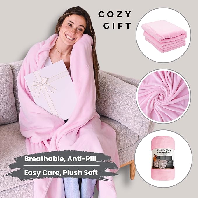 Wearable Blankets for Women, Adult Wearable Blanket Men, Top Christmas Gifts for Women, Wife Birthday Gift Ideas