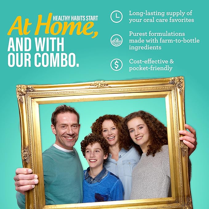 GuruNanda Family Complete Oral Care Set – The Ultimate Routine with Oil Pulling, Toothbrush, Toothpaste, Tongue Scraper, Floss Picks, Mouthwash & Whitening Strips