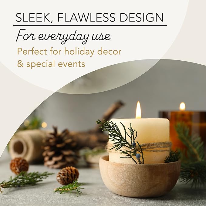 Melt Candle Pillar Candles, 3 Pack - Unscented Candles for Home, Church, Weddings, & More - 3" x 3", Ivory