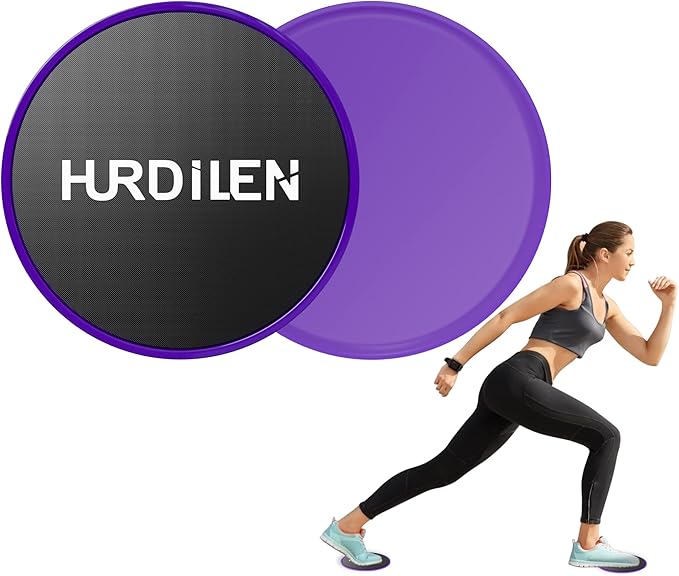 Core Sliders, Exercise Gliding Discs Dual Sided Use on Carpet and Hardwood Floors, Lightweight and Perfect Fitness Apparatus for Training Abdominal Core Strength