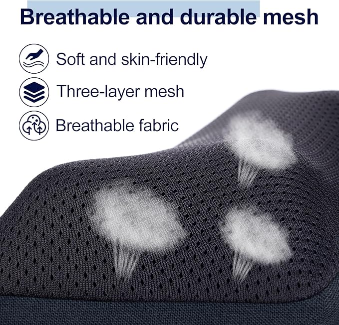 Mo Cuishle Electric Shiatsu Back Massager with Heat - Powerful 3D Kneading for Neck, Shoulder, Lower Back Pain Relief - Ergonomic Design for Home, Office, & Car - Gifts for Women, Men, Mom & Dad