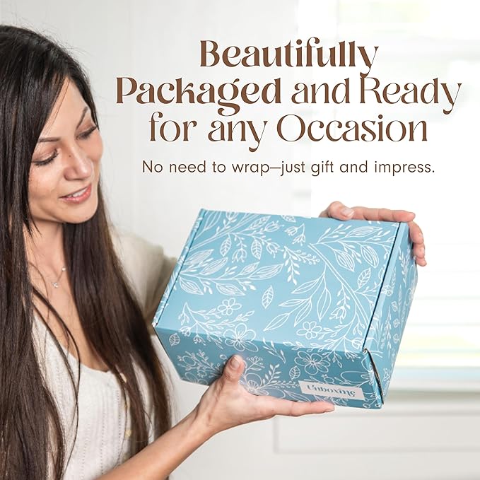 Unboxme Deluxe Birthday Care Package - Fluffy Socks, Mug, Lemon & Ginger Tea Set, Scented Candle & Greeting Card - Birthday Gift Box
