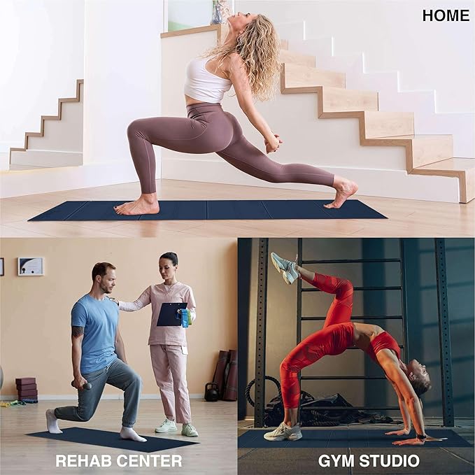 Foldable Yoga Exercise Mat – Lightweight, Anti-Slip, and Easy to Store for Yoga, Pilates, Home Workouts, and Floor Exercises