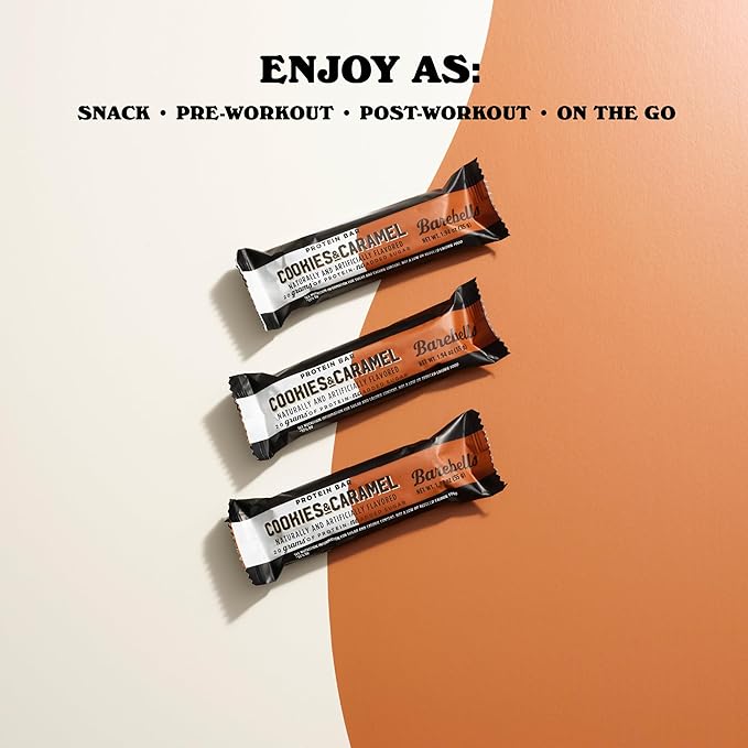 Barebells Protein Bars Cookies and Caramel - 24 Bars (2 Packs of 12), 20g High Protein Treats - Chocolate Nutrition Bar with 1g Total Sugars - On-The-Go Breakfast or Post-Workout Snack