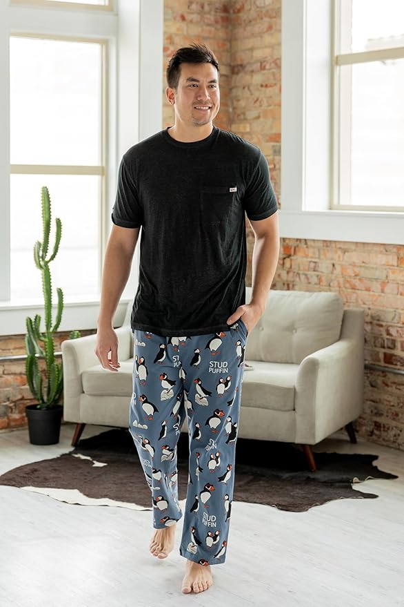 Lazy One Funny Ocean Pajama Pants For Men, Men's Separate Bottoms, Lounge Pants, Fishing PJs