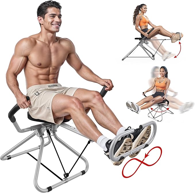 AB SWING INFINITY- Home Ab Workout Machine, Core Training Equipment, Multi-Functional Ab Exercise Trainer, Foldable for Easy Storage, Ideal for Home Gyms, Strength Training, and Fat-Burning Workouts