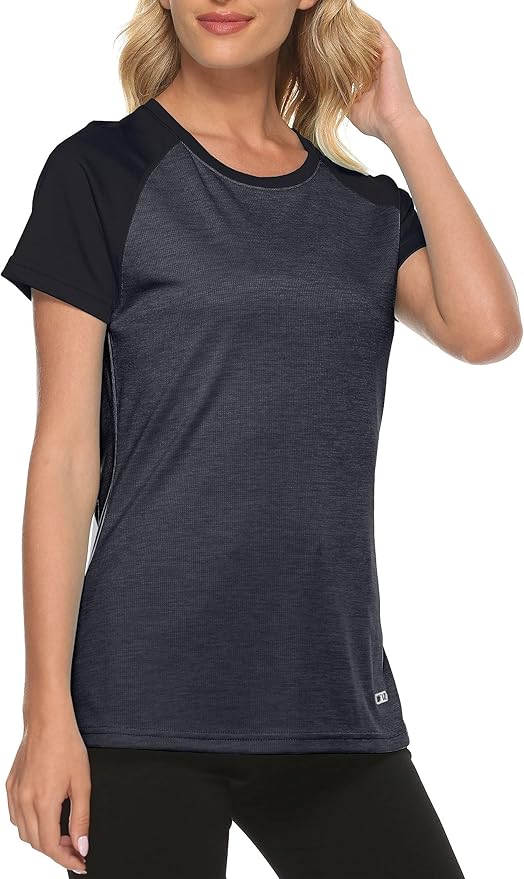 MoFiz Women's Short Sleeve UPF 50+ Sun Protection Sports T-Shirt Quick Dry Running Workout Athletic Tee Top