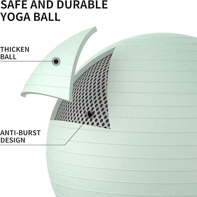 Exercise Balls Set 22-30 Inch & 9 Inch, Small Pilates Ball with Pump, Pregnancy Ball for Women, Yoga Balls for Exercise, Small Exercise Ball for Between Knees, Stability, Physio