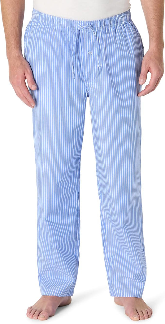 Amazon Essentials Mens Straight-Fit Woven Pajama Pant with Pockets