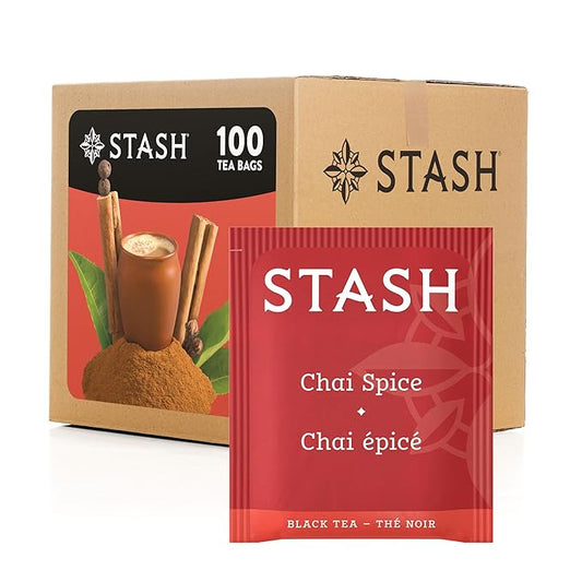 Stash Tea Chai Spice Black Tea, Box of 100 Tea Bags