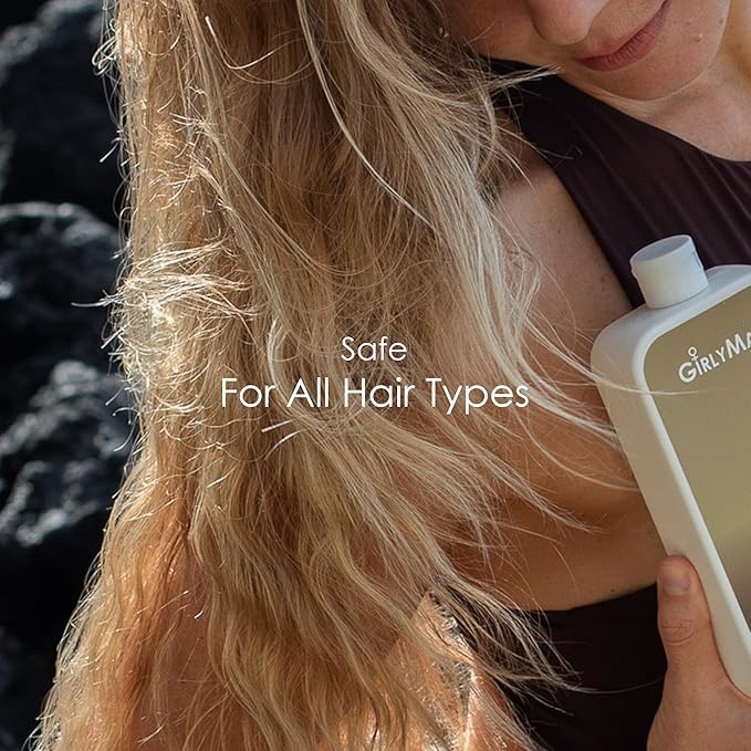 GirlyMan Natural Non Toxic Shampoo-Made with Olive Oil, Argan Oil, & Biotin, No Artificial Fragrance, Nourishing Ingredients, For All Hair Types, Family Owned (Unscented)