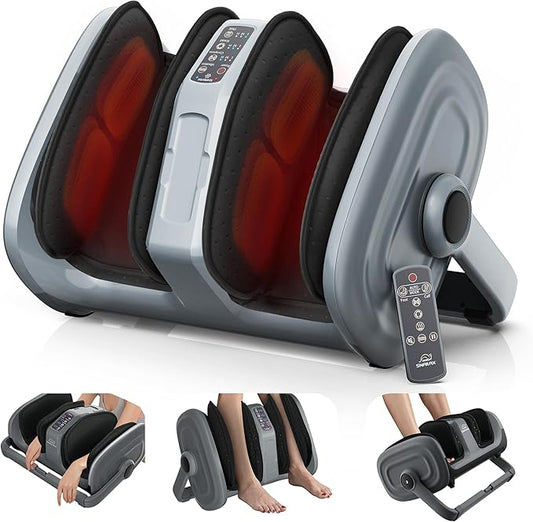 Snailax Foot Massager, Foot Calf Massager with Heat, Leg Massager with Compression, Kneading, Vibration, Shiatus Foot Massager Machine