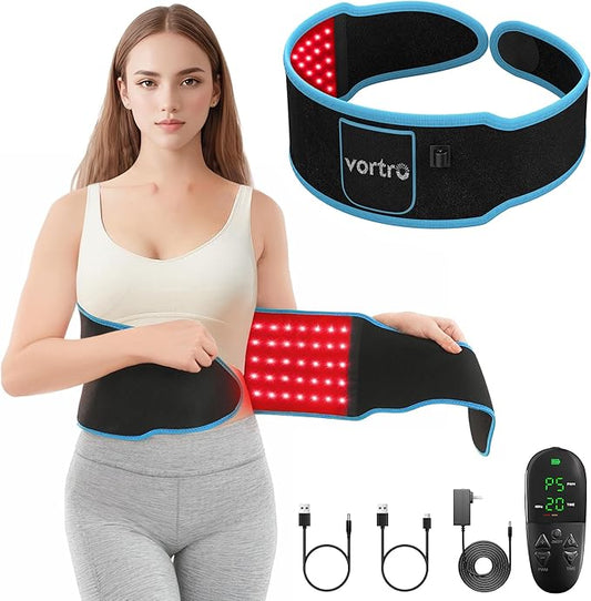Red Light Therapy, Portable Red Light Therapy Belt with 150 Upgraded 3 in 1 LED Beads, 660nm & 850nm Red Light Therapy for Body, Red Light Therapy Device for Waist Back Knees Shoulder Legs