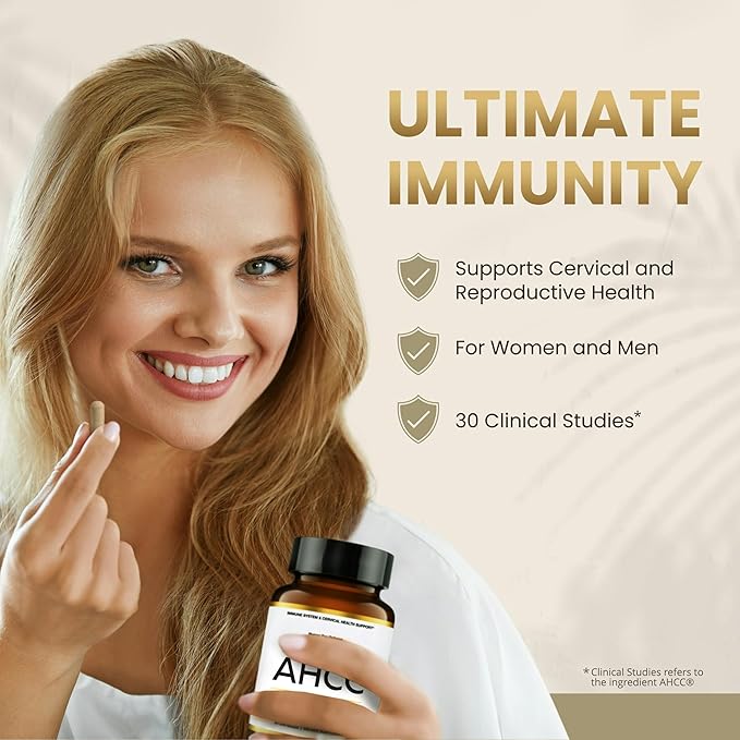 HPD Rx Premium AHCC & Shiitake Mushroom 1100 mg per Serving Supplement, Natural Immunity Booster, Maintains Natural Killer Cell Activity | AHCC is Proven in 30+ Studies | 90-Day Supply, 3-Pack
