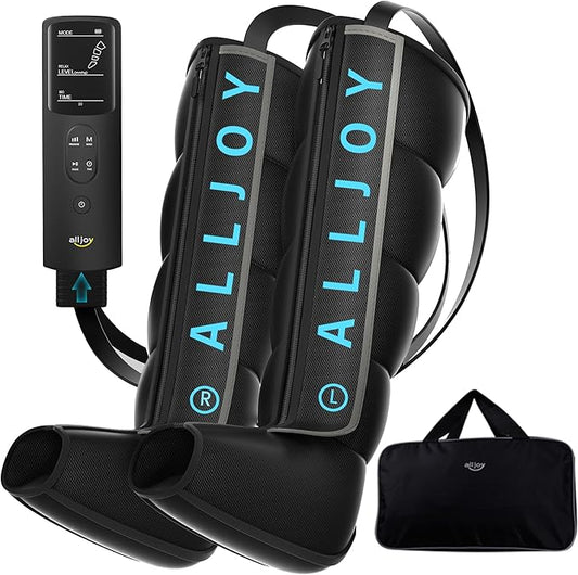 ALLJOY Pro-Grade Leg Massager Recovery Boots, Leg Compression Massager for Circulation and Pain Relief, Sequential Compression Boots for Fast Recovery, Gifts for Men Women