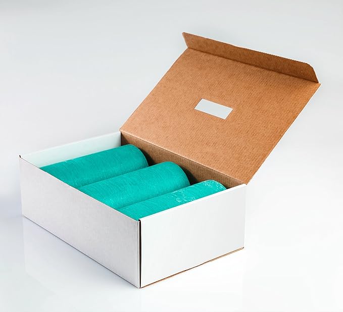 Set of 3 Pillar Candles 3" x 6" Unscented Handpoured Weddings, Home Decoration, Restaurants, Spa, Church Smokeless Cotton Wick - Turquoise