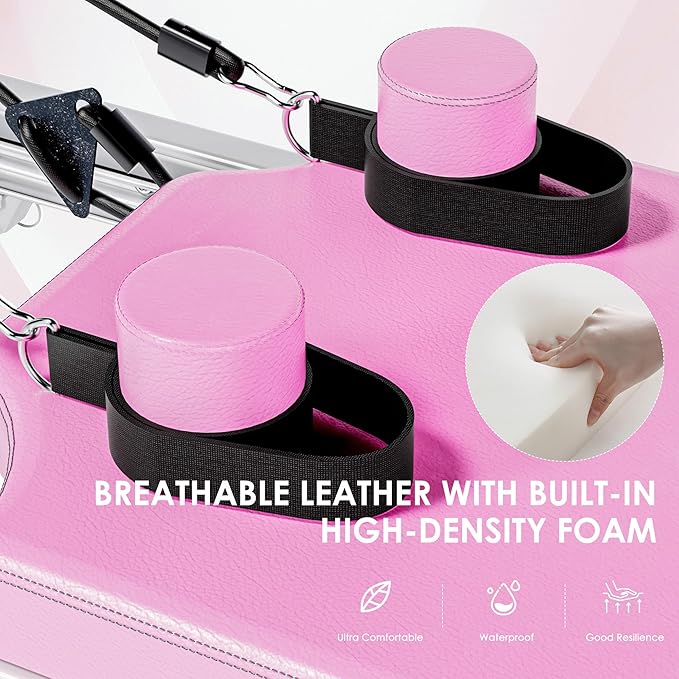 DlandHome Pilates Reformer, Foldable Pilates Reformer Machine with Springs & Resistance, Suitable for Advanced and Beginners Users Adjustable Pilates Equipment for Full-Body Home Workout Up to 330 lbs