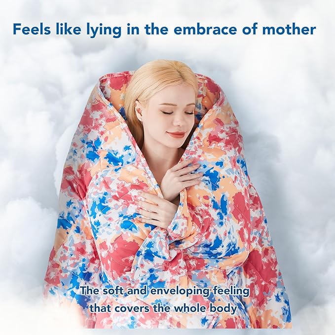 Topcee Weighted Blanket for Adults (15 lbs, 60" x 80") Queen Size Soft Cooling Heavy Blanket Sleeping, Apply to 130-160 lbs Body, Thick Breathable Blanket with Glass Bead, Easy Care