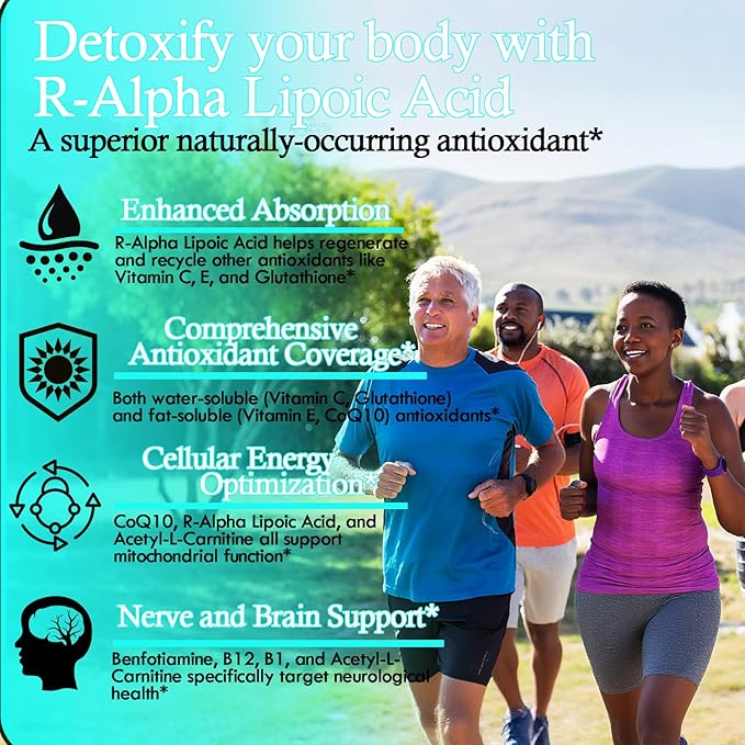R Alpha Lipoic Acid 600mg Liquid Drops, Pure R-Lipoic Acid Nutritional Supplement for Antioxidant, Cellular Metabolism Energy & Nerve Health*, Enhanced Active R-ALA with 6X Absorption Than Capsules