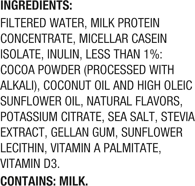 Oikos Protein Shake, Chocolate, 30g High Protein Drinks, Shelf Stable, Ready to Drink, 5g Prebiotic Fiber, 12 fl oz Bottle, 12 Count