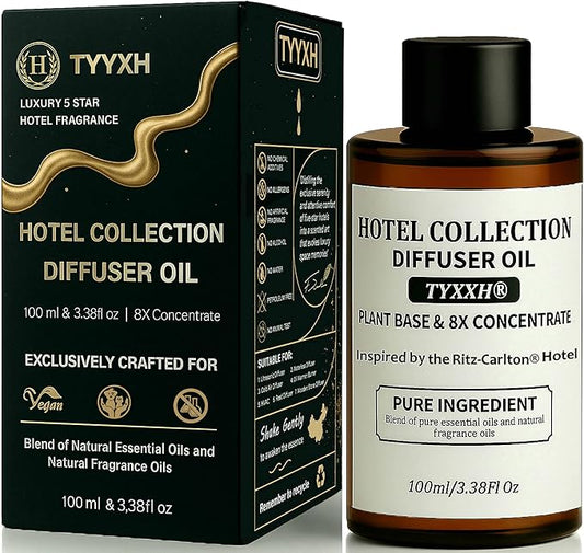 Hotel Collection Diffuser Oil, Ritz-Carlton Inspired Essential Oils for Waterless, Cold Air, Ultrasonic & Reed Diffusers, HVAC, Long-Lasting 5-Star Hotel Fragrance for Home, Office, Spa - 3.38fl oz