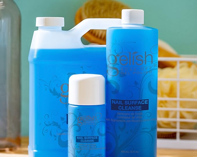 Gelish Nail Surface Cleanse – Gel Top Coat Nail Cleaner, Removes Tacky Residue, High-Shine Finish, Skin-Safe Formula, Smooth & Glossy Results for Perfect Manicure (4 Fl Oz)