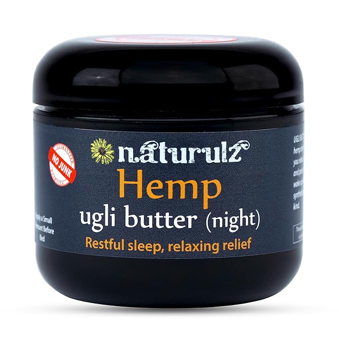 Ugli Butter Hemp Night Cream 4oz – Calming Massage Cream for Nighttime Routine with Lavender, Chamomile, Passionflower & Oregon Grown Hemp Extract, Supports Relaxation & Comfort for a Restful Night