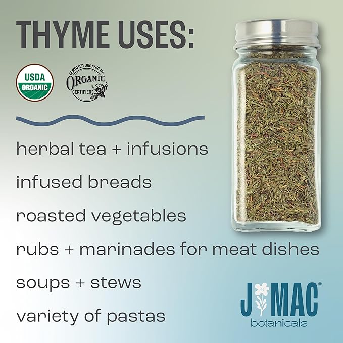 J Mac Botanicals Organic Thyme - 4 oz