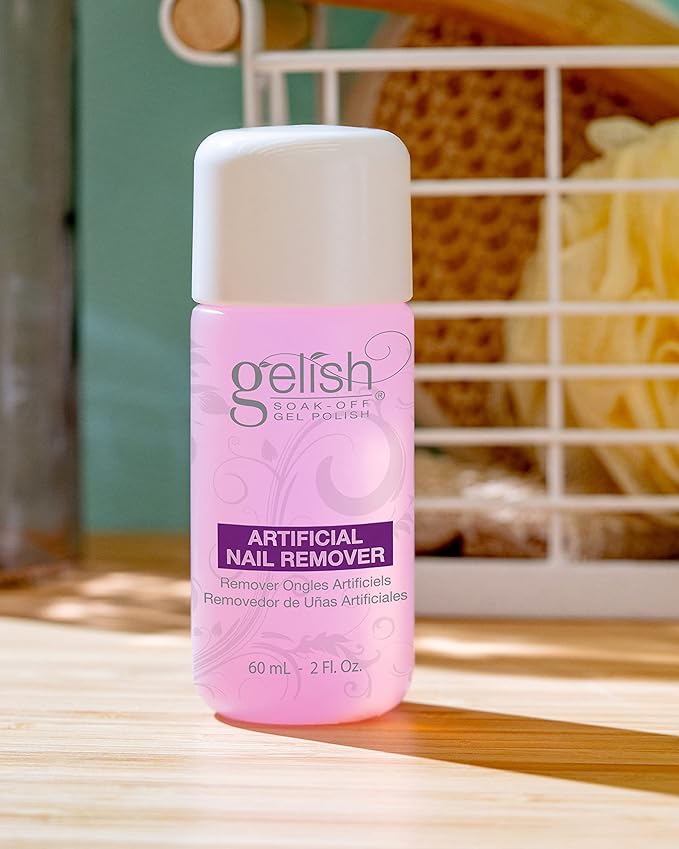 Gelish Artificial Nail Remover – Soak-Off Polish Remover for Fast, Gentle, Prevents Drying, and Maintains Healthy Nails. Ideal for Professional and At-Home Use (4 oz)