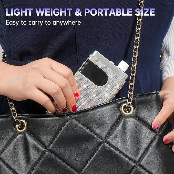 Rechargeable 35000RPM Nail Drill Sparkling Portable Professional Electric Nail File with 12 Drill Bit for Acrylic/Gel Nails Professional Nail Tools for Manicure Pedicure, Glitter