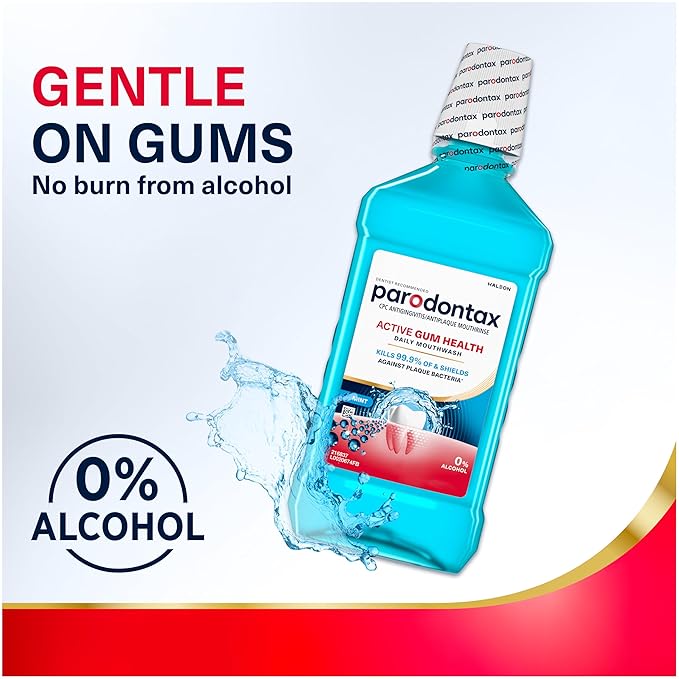Parodontax Active Gum Health Mouthwash, Antiplaque and Antigingivitis Mouthwash, Mint, 3x16.9 Fl Oz