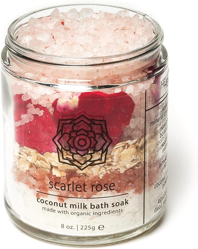 Hemlock Park Coconut Milk Bath Soak | Organic Coconut Milk, Botanicals, Dead Sea Salt, Epsom Salt, and Himalayan Pink Mineral Salt | 9.5 oz Jar