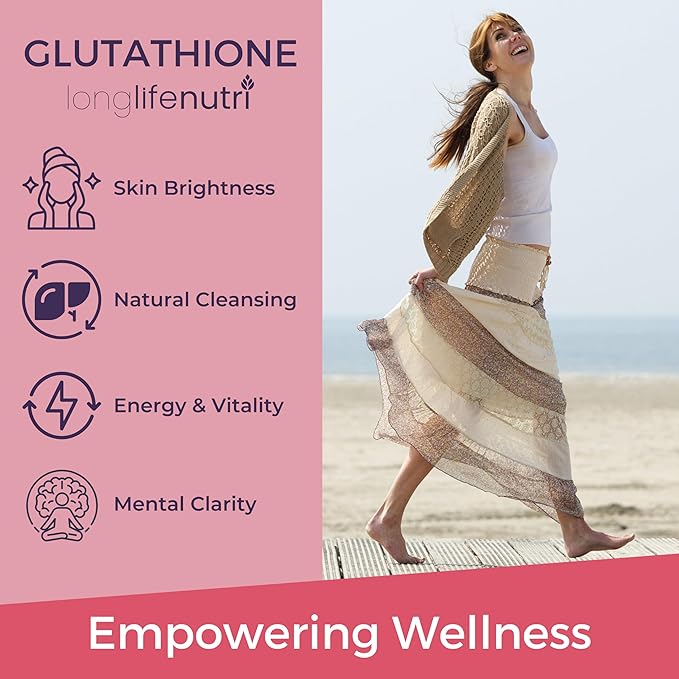 LongLifeNutri Reduced Glutathione 500mg – with White Milk Thistle and Alpha Lipoic Acid, 180 Vegetarian Capsules, Natural Antioxidant, 3-Month Supply, GMP Certified, Made in USA