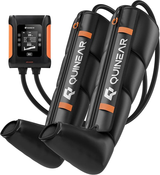 QUINEAR Professional Leg Recovery System, Cordless Air Compression Boots with Sequential Compression, Leg and Foot Massager, Fast Recovery Therapy for Athletes, FSA-HSA Eligible (Large)