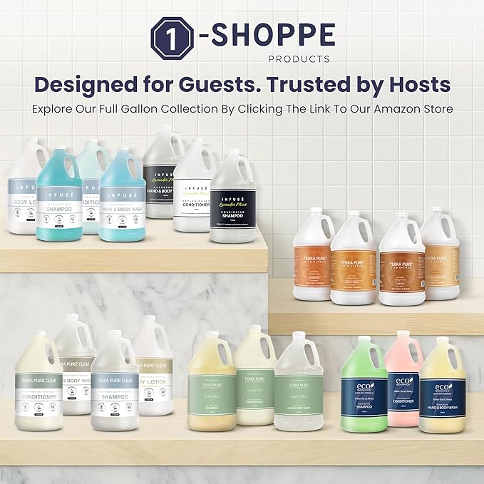 Terra Pure Hotel Hand & Body Wash Soap | Four Gallons | Designed to Refill Soap Dispensers (Set of 4)