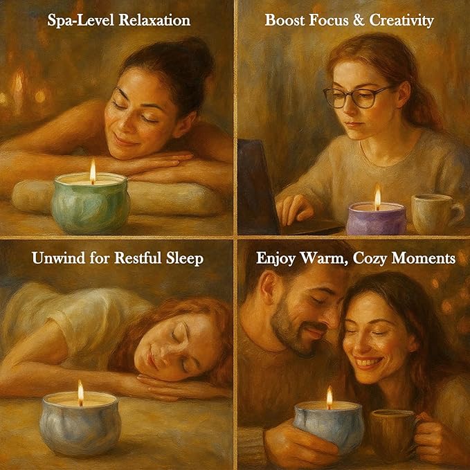 Candles, 8 Pack French Artistic Scented Candle Gift Set for Women, Floral & Fruity Scents, Paris-Inspired Oil Painting Gift Box, Holiday Aromatherapy Gifts for Cozy Home Décor