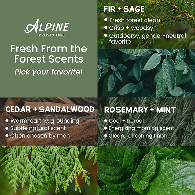 Alpine Provisions Natural & Organic Shampoo with Cedar & Sandalwood – Plant-Based Shampoo for Men & Women with Aloe Vera, Jojoba & Essential Oils – Sulfate-Free, Vegan, Hydrating – 16.9 fl oz