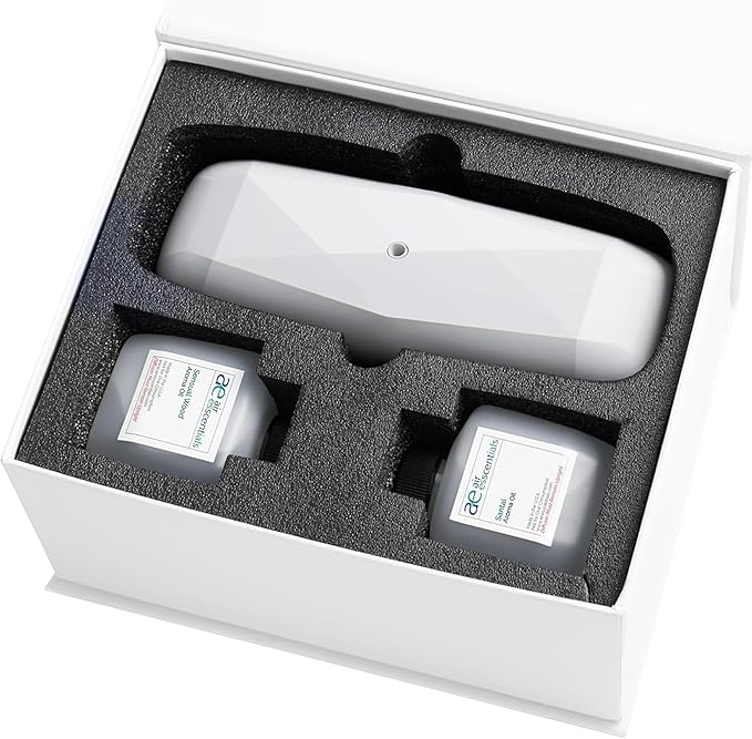 The Diamond Gift Set, Smart Scent Air Machine Luxury Kit, Waterless Fragrance Oil Diffuser with 2 Scents & Bluetooth Control, Santal & Sensual Wood, White
