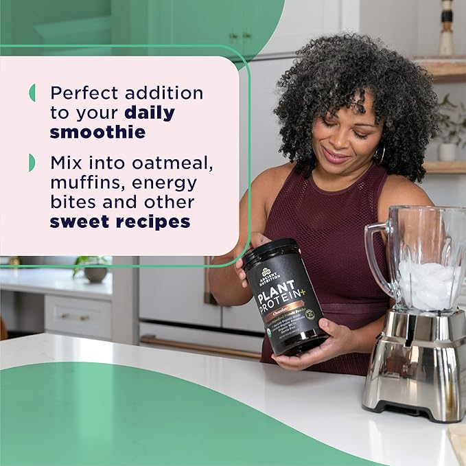 Ancient Nutrition Plant Based Protein Powder, Plant Protein+, Chocolate, Organic Vegan Superfoods Supplement, 15g Protein Per Serving, Gluten Free, Paleo Friendly 12 Serving