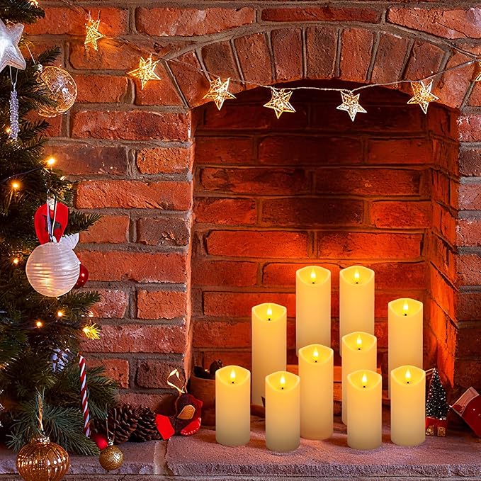 24 Pack Christmas Decoration Flickering Flameless Candles, Battery Operated Candles,LED Candles for Home Decor,Wedding,Halloween,Birthday,Valentine'sDay (D2.2 xH 5" 6" 7" Ivory)