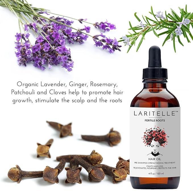 Laritelle Organic Hair Loss Treatment for Men and Women | Fortifying, Strengthening and Follicle Rejuvenating | Stops Hair Shedding, Promotes New Hair Growth | GMO-free. Vegan | 4 oz