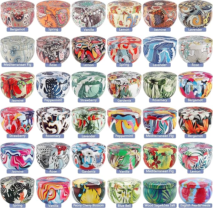 36 Pack Christmas Scented Candles Set for Home, Relaxing Stress Relief, Aromatherapy - Natural Soy Wax and Fragrance - Gifts for Women, Mom, Best Friend, Wife, Birthday