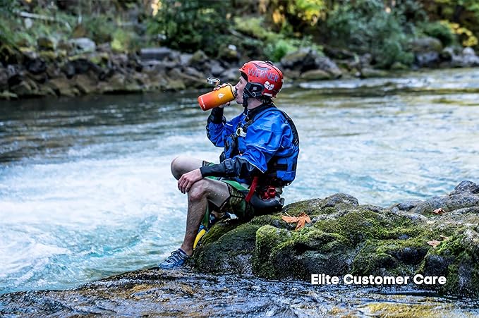 HYDRO CELL Stainless Steel Insulated Water Bottle with Straw - For Cold & Hot Drinks - Metal Vacuum Flask with Screw Cap and Modern Leakproof Sport Thermos for Adults (Red/Orange 32oz)