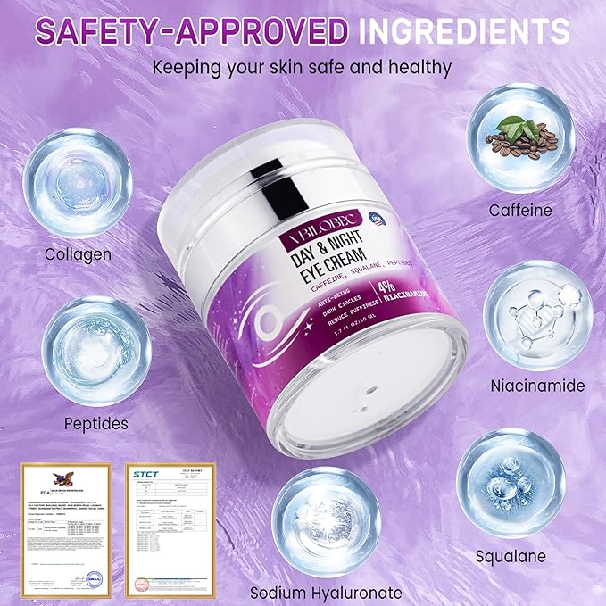 2025 Latest Caffeine Eye Cream:[30+ SGS Certified] [Used by Over 1M Fans] Anti-aging Eye Cream to eliminate dark circles, puffiness, and fine lines.1.7 fl oz, for Women& Men